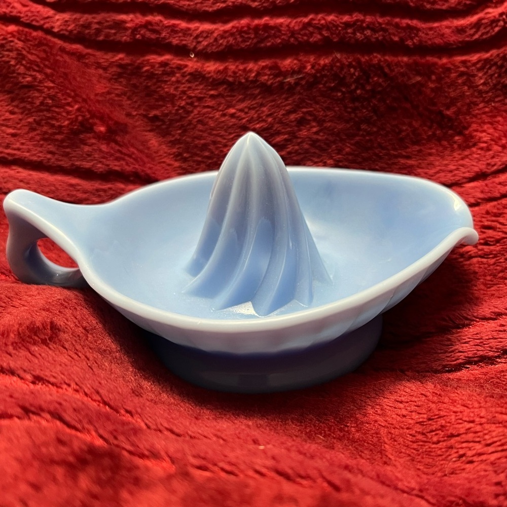 Vintage Delphite Blue Glass Citrus Reamer